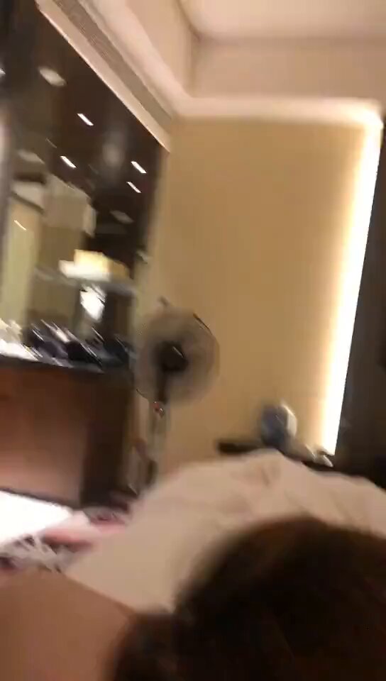 Beautiful Girl on Hotel Bed Furiously Licks Huge Cock — Deep-Throat and Oral Cumshot