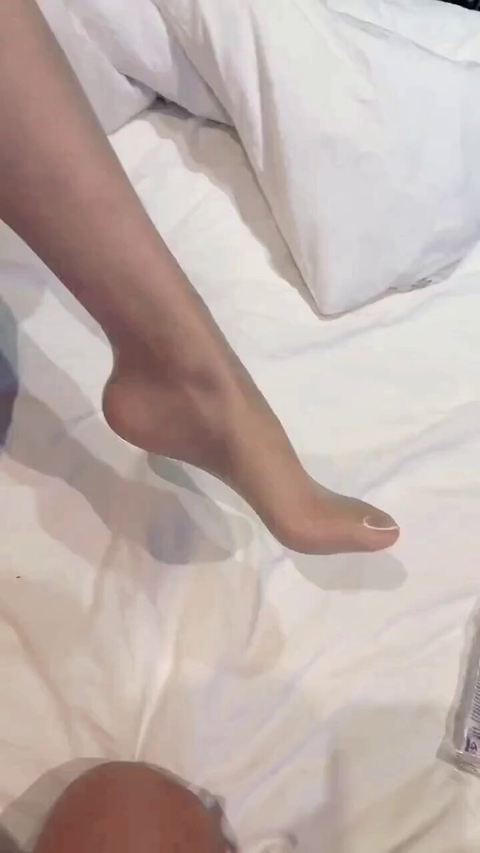 Stocking-Clad Sexy Legs Rubbing Pussy on the Bed — Squirting Orgasm!