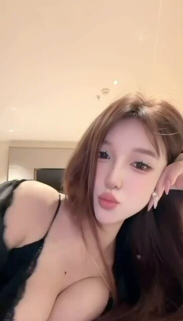 Seductive Hotel Vixen in Black Stocking Camisole — Busty Temptation, Fingering Her Nipples to a Screaming Orgasm