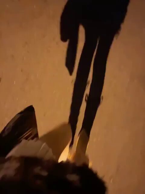 Black-Stocking Long-Legged OL Seduces a Stud on a Late-Night Street — Wild Facial
