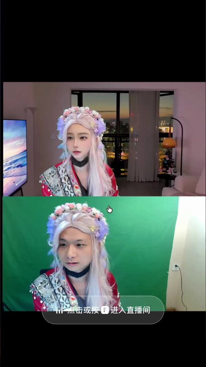 ピンクウィッグの男の娘が配信で誘惑！123av.fun独占女装エロショー