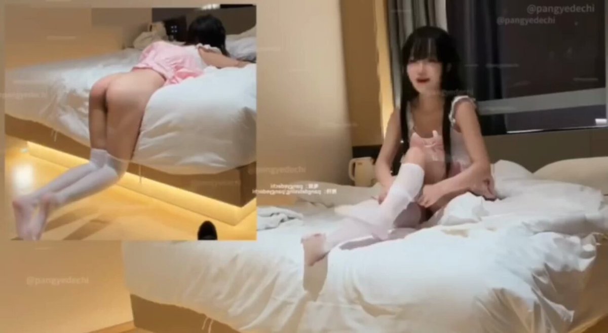 酒店床上黑丝美女翘臀后入狂干高潮连连