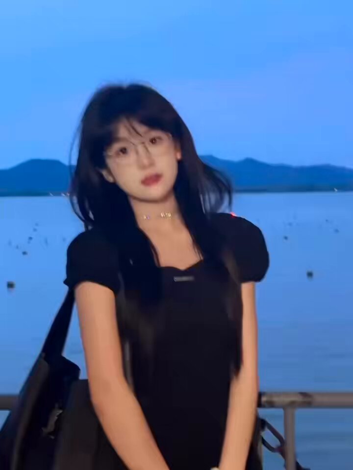 Lakeside bespectacled girl in a black dress seduces — perky ass and swaying hips waiting for you to fuck!