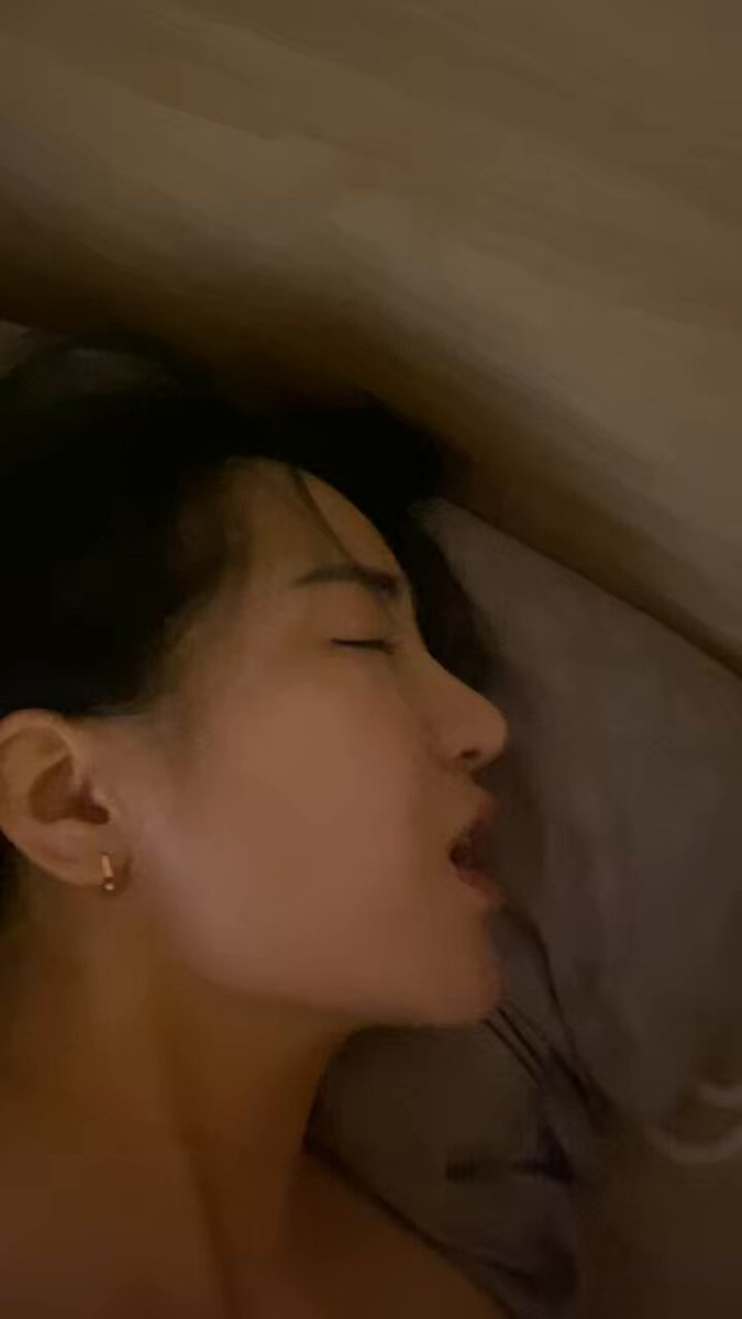 Moaning Beauty on the Bed Opens Her Mouth, Repeated Orgasms