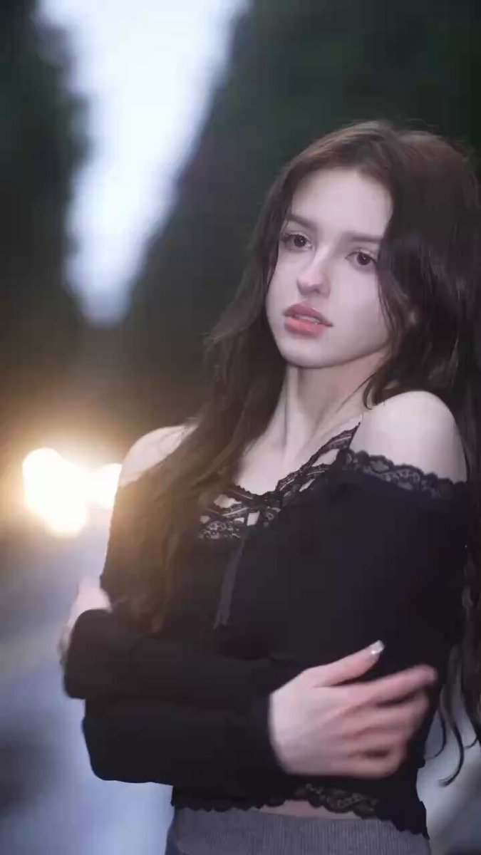 Rainy Forest Black-Stocking Beauty with Perky Butt Tease — Wet Micro Skirt Seduction