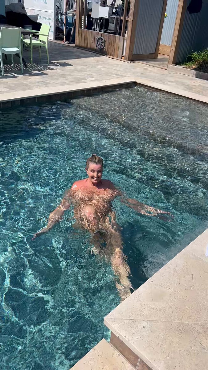 Naked Man at Pool Furiously Jacks Off His Huge Cock to a Squirting Orgasm!