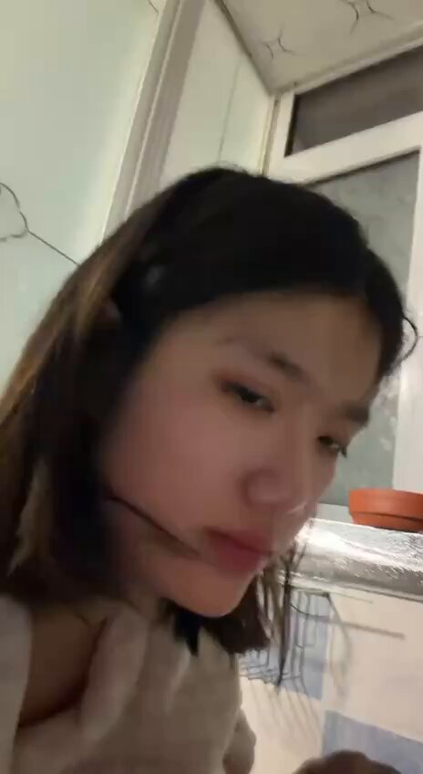 Bathroom Black-Haired Beauty Masturbates to Orgasm! Fingers Furiously Penetrate Her Wet Pussy, Squirt and Scream