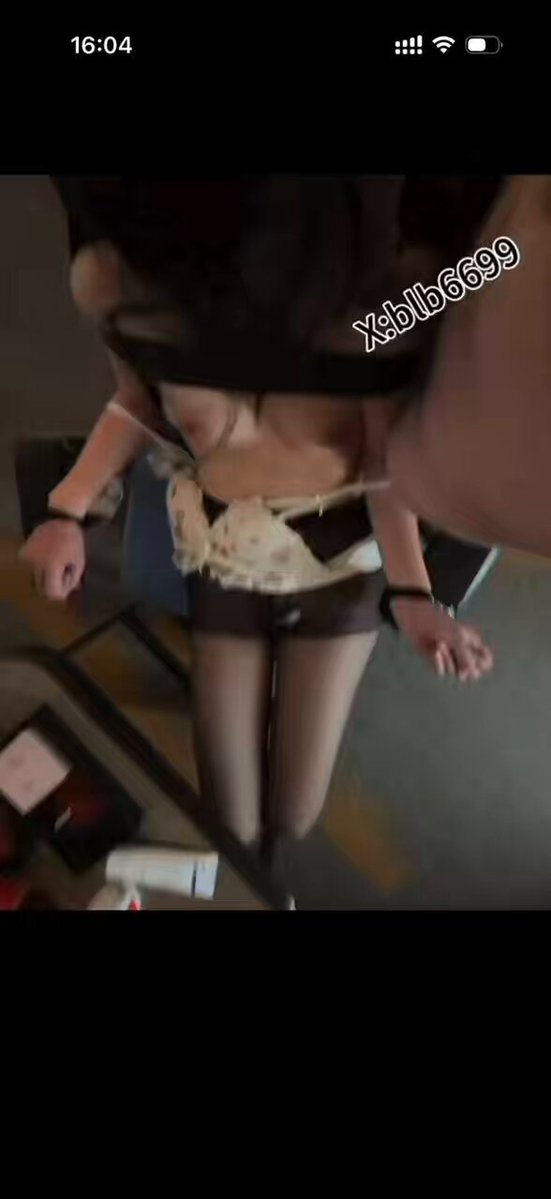 Blindfolded Woman in Black Stockings Tied to a Chair, Toyed With and Her Large Breasts Frenzily Licked