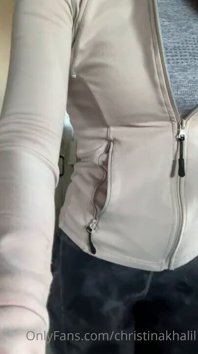 Sexy Vixen Slowly Unzipping Zippered Yoga Pants, Teasing Her Perky Butt