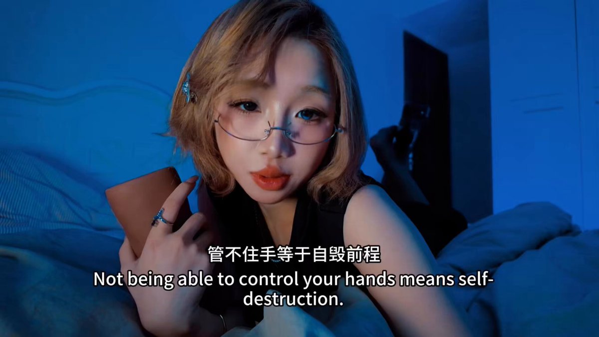 Glasses Girl Can't Control Her Hands! Furiously Plays with a Dildo in Bed to an Overwhelming Orgasm