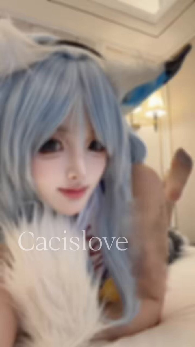 Cacisislove Foxgirl Cosplay Tease! Tongue Out, Lip Licking, Perky Ass Lying on Bed Waiting to Be Fucked