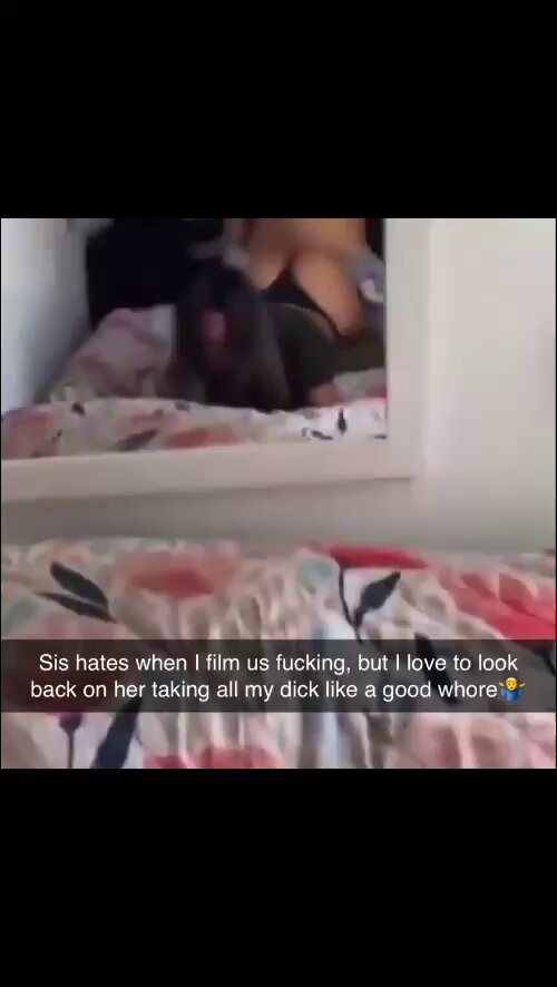My sister hates me filming her sucking my cock, but her slutty mirror poses were too tempting!
