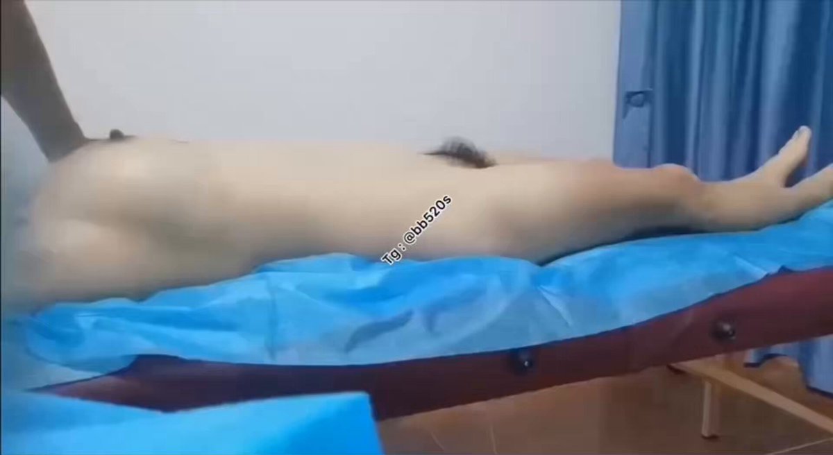 Nude Massage in Hospital! Therapist Rubs Cock and Perky Butt, Explosive Orgasm