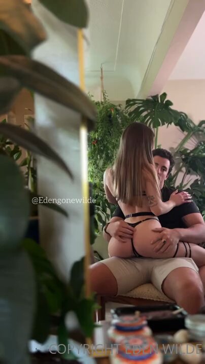 Long-haired beauty straddles a hunk's huge butt and gyrates wildly! 123av.fun hot indoor sex show