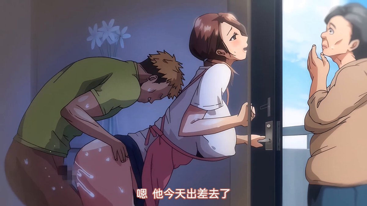 Rear-Entry Busty Wife at the Door! Wild Sex Beneath a Cook's Apron, Continuous Orgasms