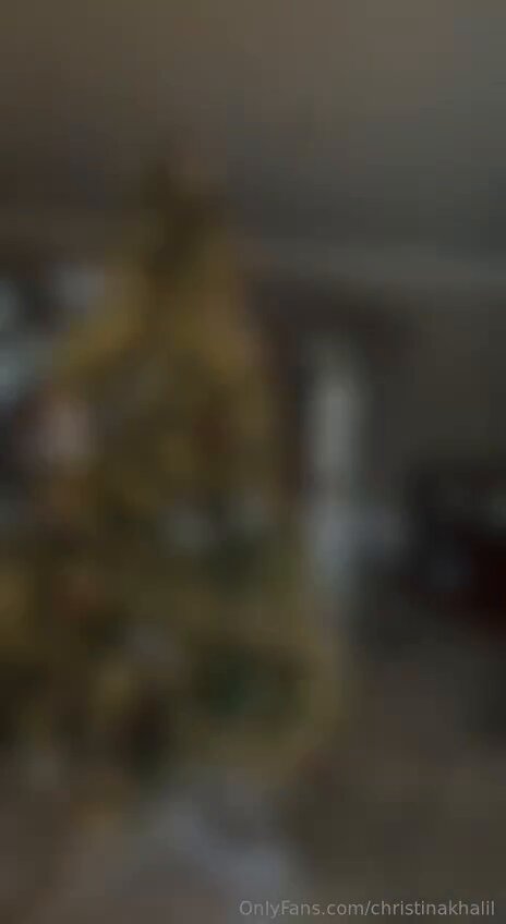 Christmas Hottie in Red Lace Lingerie Tease — Huge Breasts & Perky Butt Kneeling Self-Touching, Super Seductive!