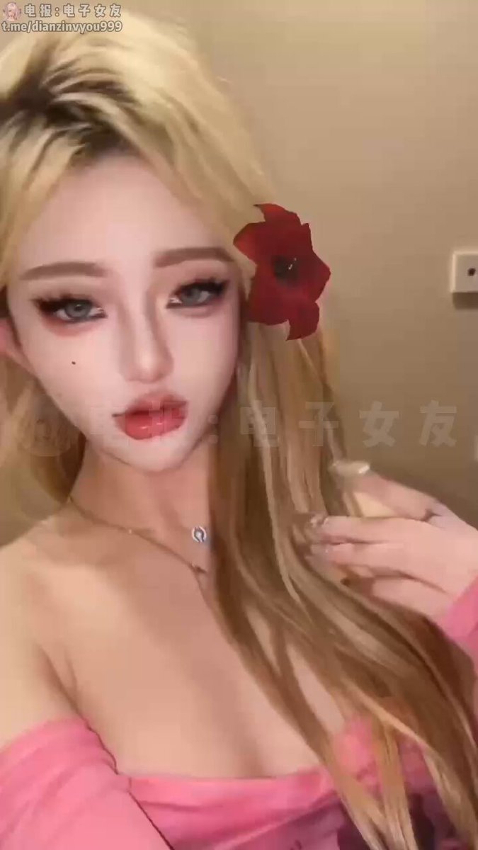 Blonde vixen in pink exposing breasts seductive selfie — bathroom tease waiting for you to fuck