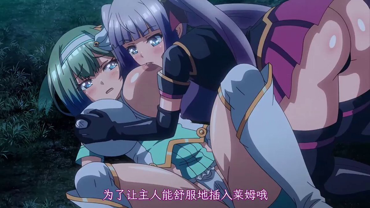 Silver-haired & Green-haired Pretty Girls Yuri Titfight Brawl! Busty Exhibitionist Wild Cowgirl Riding