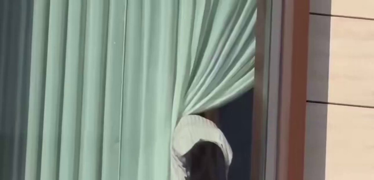 强者永远是强者，早上下楼的时候抬头一看，对面楼的姐妹已经在晨练，我刚反应过来，她已经把窗帘拉上了动作熟练，一看就是老江湖~  
果然，这届打...