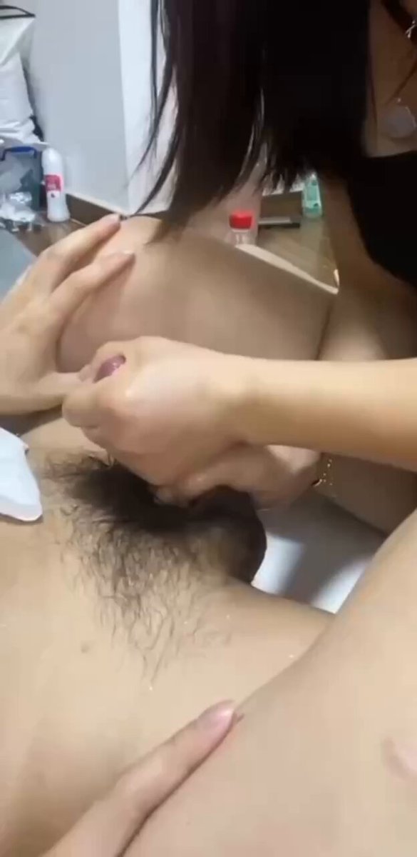 Beautiful Technician Personally Plays with Client's Furry Big Cock! Purple Toy Repeatedly Stimulates the Cock for Intense Thrills