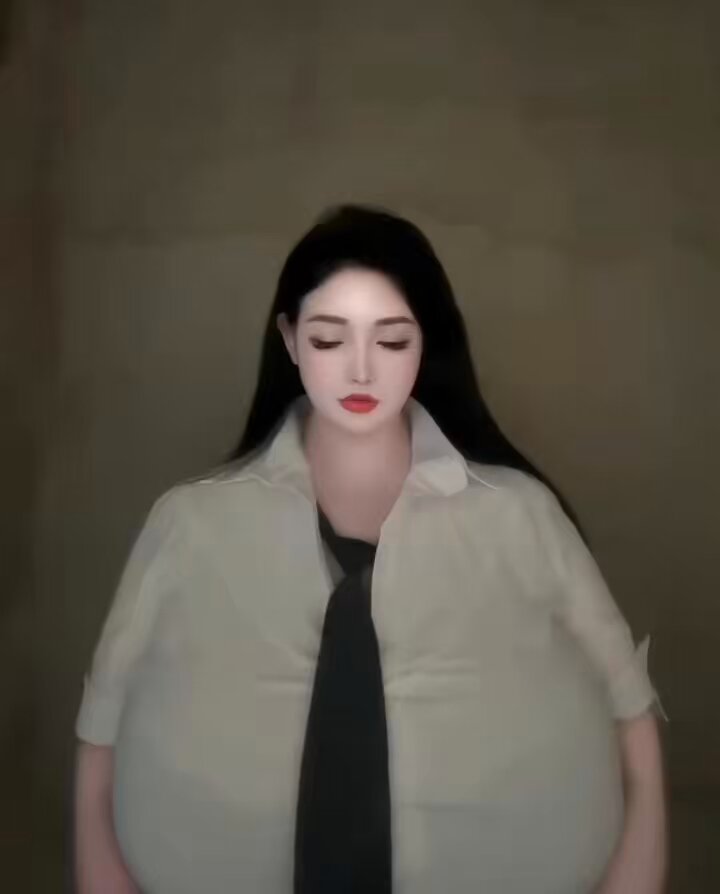 巨乳女教师白衬衫爆乳诱惑，领带勒紧奶子超撩人！