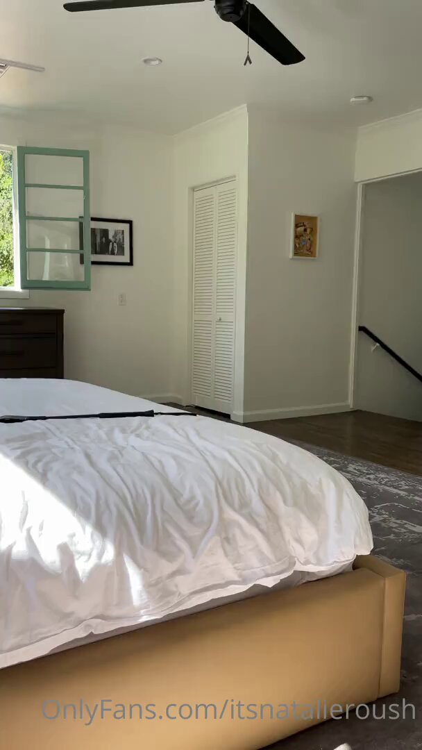 Sexy OL Natalie Bedroom Striptease — Purple Lace Lingerie Tempts Her Busty Figure!