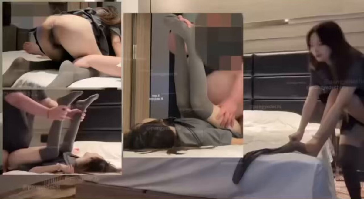 Black-Stocking Beauty Raises Her Legs on the Bed for Wild Riding — Creampie Orgasm Spray