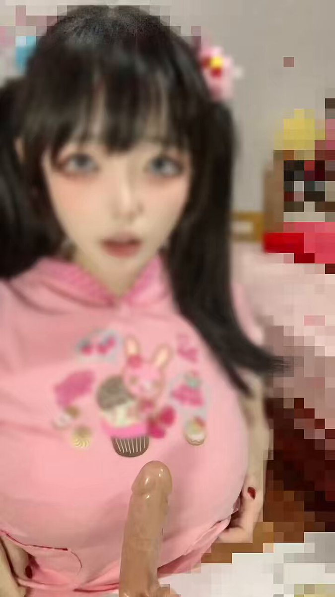 Twin-Tails Adult (Loli-Style) in Pink Hoodie — Big-Breasted Tit-Squeeze Titjob Tease