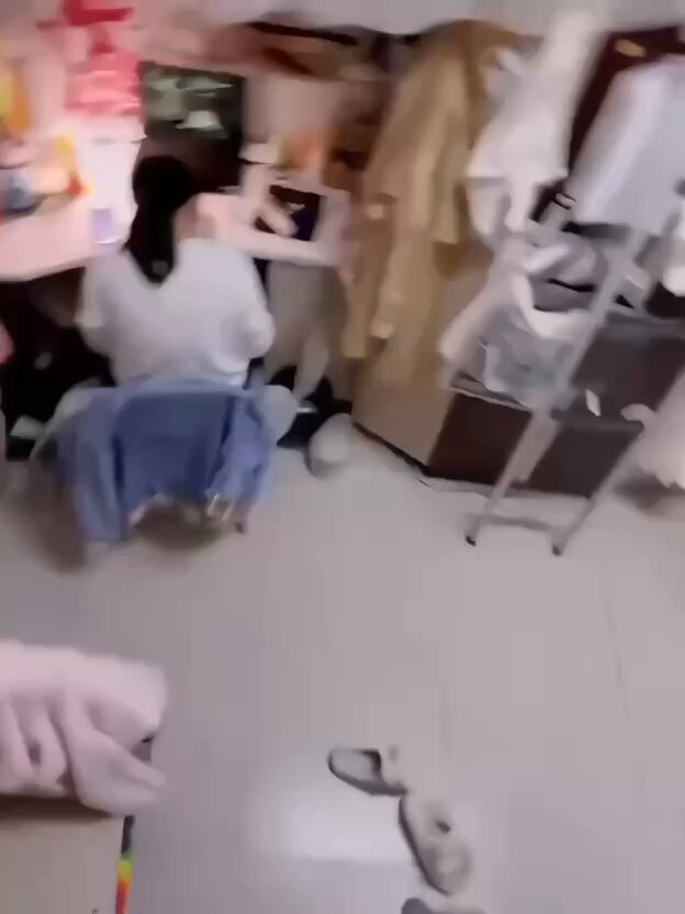 Peeping at a Dorm Beauty Masturbating — Big Breasts Frenziedly Rubbing Clitoris to Squirt