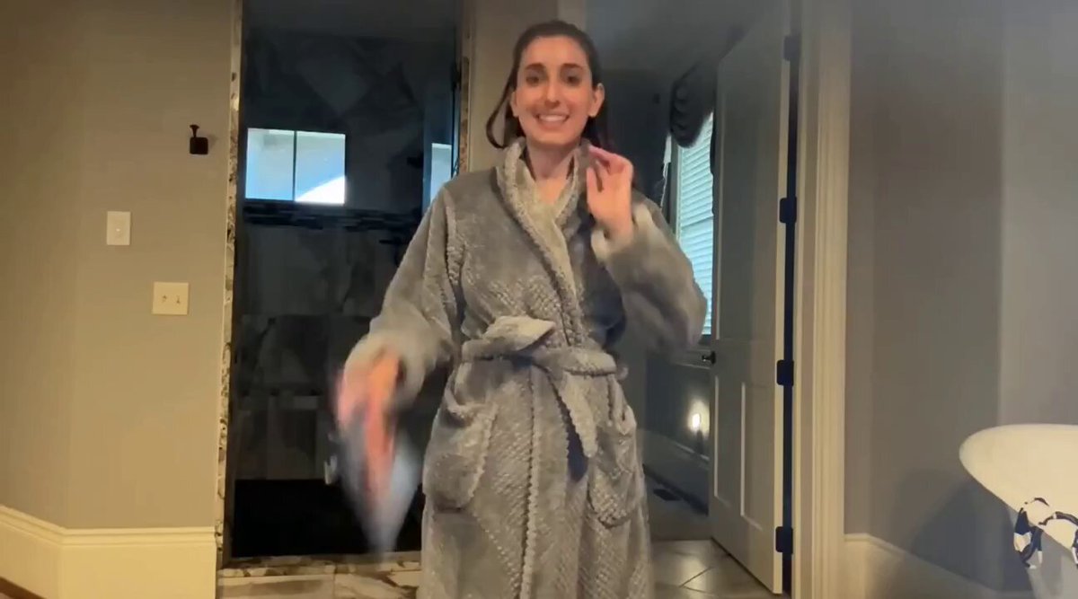 Thong Tease Under Bathrobe! Perky Butt — Busty Micro-Bikini Girl Teasing by the Pool