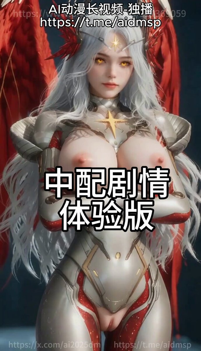 银发魔翼女骑士巨乳裸露阴部诱惑