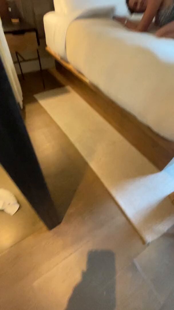 Hotel big-butt beauty rear-entry frenzy — big cock ramming straight into her pussy, juices splattering