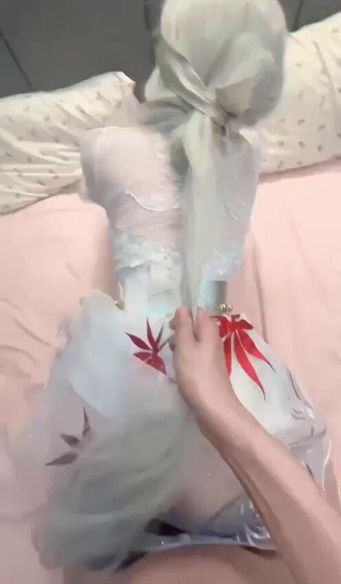 Wedding Dress Slut with Perky Butt Exposes Pussy and Fingering to Orgasm! 123av.fun Exclusive Lewd Show