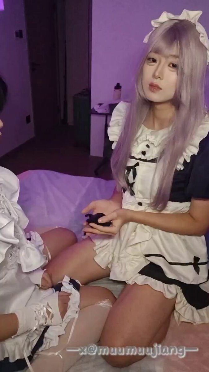 Purple-Haired Maid Girl and Maid Play on Bed, Squirting Orgasms! Exclusive on 123av.fun