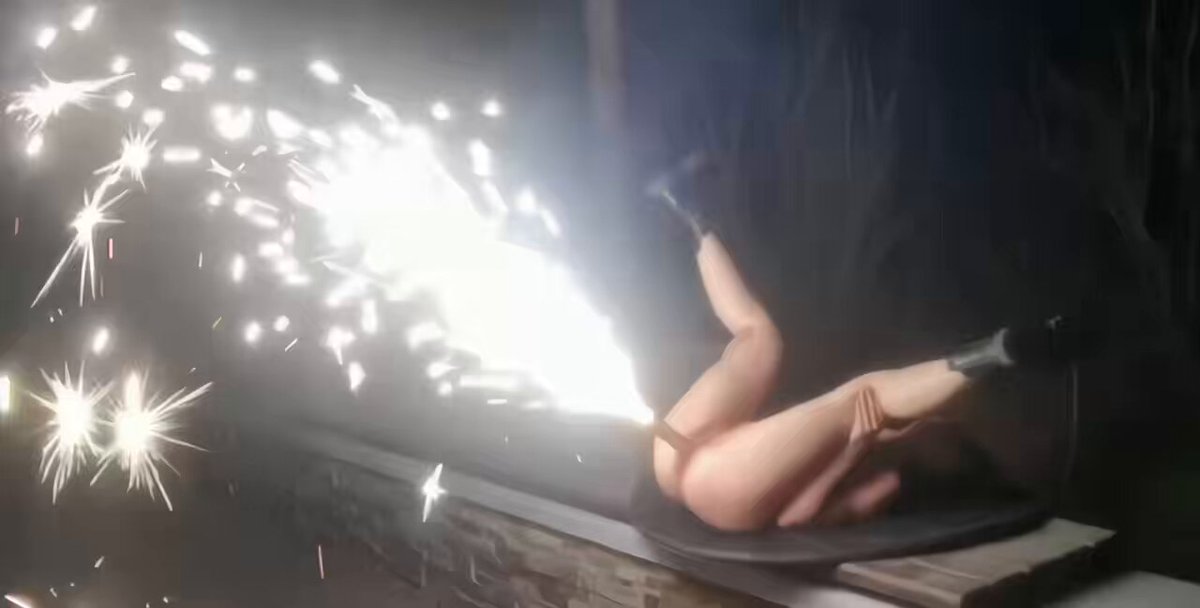 Busty vixen shoots fireworks from her vagina! Climax sprays dazzling sparks