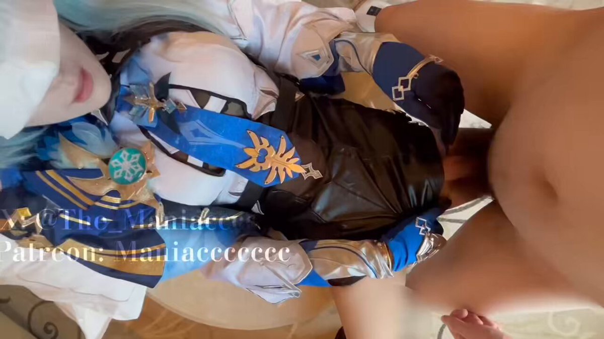 Kamisato Ayaka Cosplay Slut in Black Stockings — Big Cock Ramming Her Wet Pussy