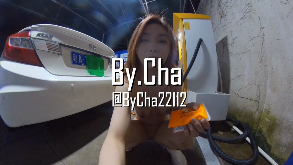 Exposed and Horny by the Charging Station! By.茶茶 Masturbates to Orgasm in the Underground Garage