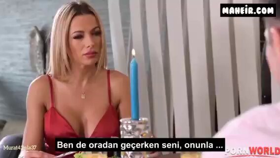 红裙爆乳美女烛光晚餐调情：今晚专属你的淫荡礼物！