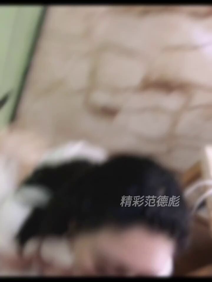 Bathroom Hidden-Cam: Black-Haired Beauty Blindfolded Blowjob, Deep-Throat and Cum Swallowing