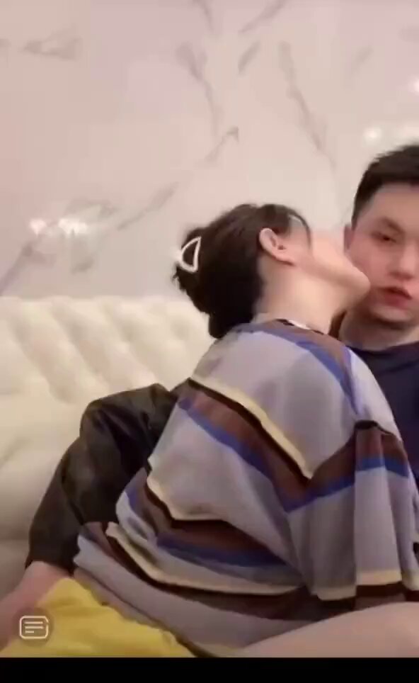 Sofa Make-Out Sparks Intensity! Handsome Macho Men Frenzied Kissing & Embracing — Super Hot