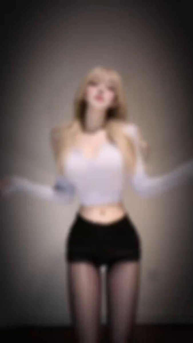 金发辣妹黑丝热裤诱惑扭腰摆臀大秀身材！