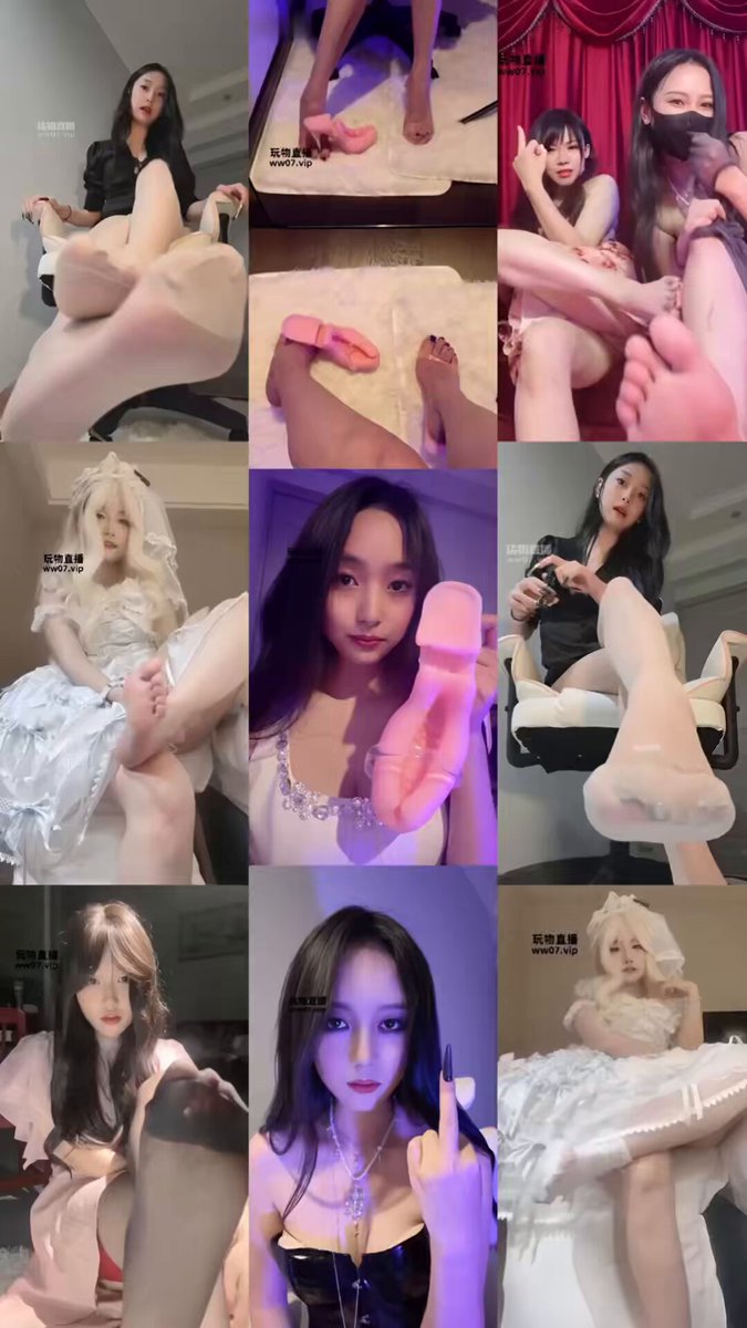 丝袜美女脚交狂欢！假屌玩脚高潮喷射