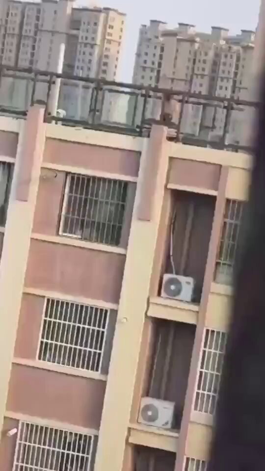 Naked Man on Rooftop Fucks Woman in Black Stockings Hard from Behind — Wild Orgasm and Squirting!