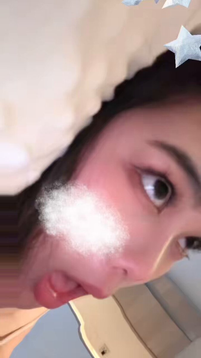 Cute Beauty's Face Covered in Semen! Sticks Out Tongue to Lick — Extremely Seductive