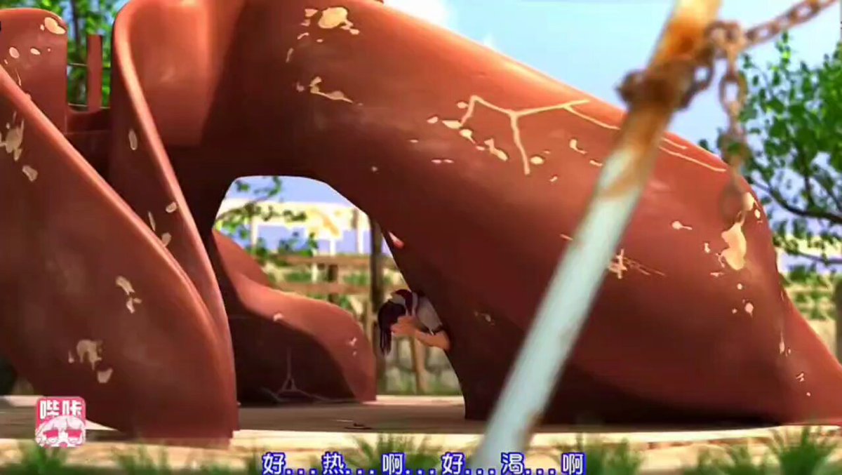 [3D-Animation] Ein Mädchen, das in einem Loch feststeckt, wird von einem vorbeigehenden Jugendlichen von hinten vergewaltigt. #Mädchen# 