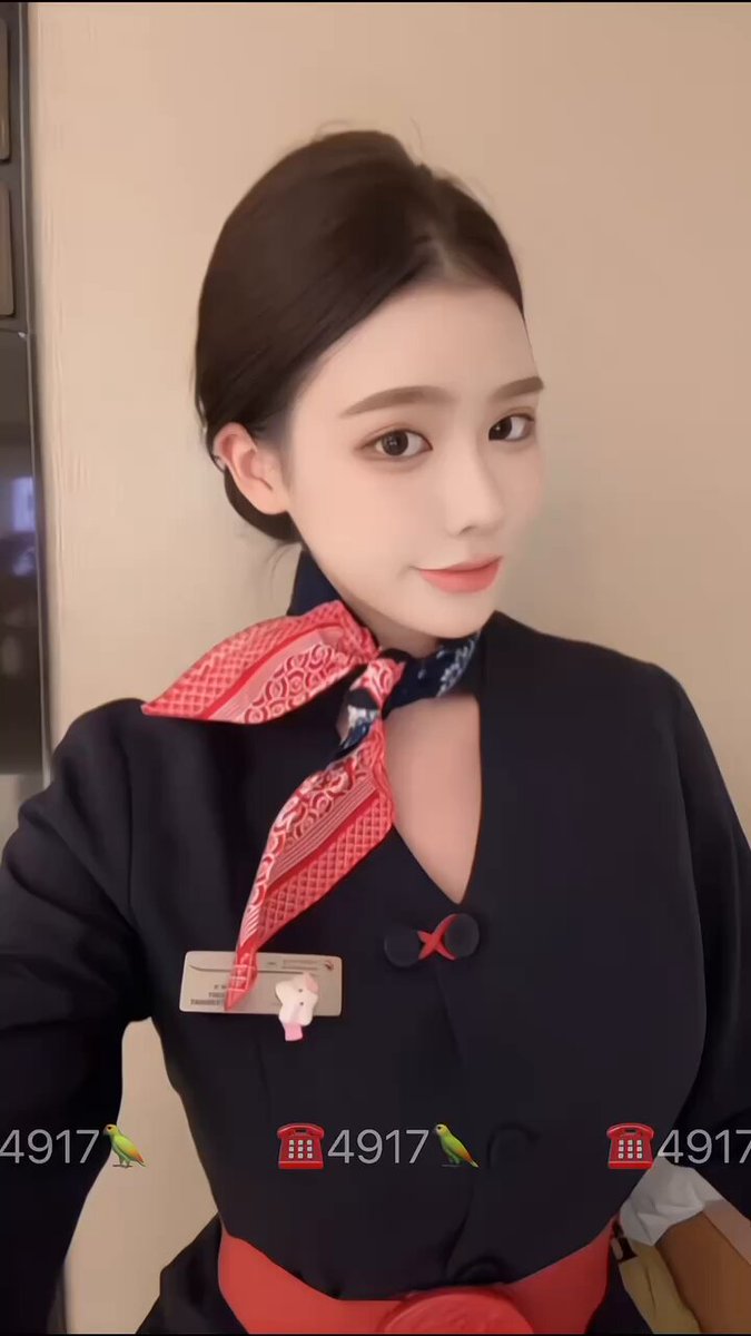 รีวิววิดีโอเชิงบวก 🍊 04 170 D มีบัตรประจำตัว พนักงานต้อนรับบนเครื่องบินสายการบิน China Eastern อกจริง ไม่ศัลยกรรม 🐻 69 กก. 🐍 ผิวกระชับ...