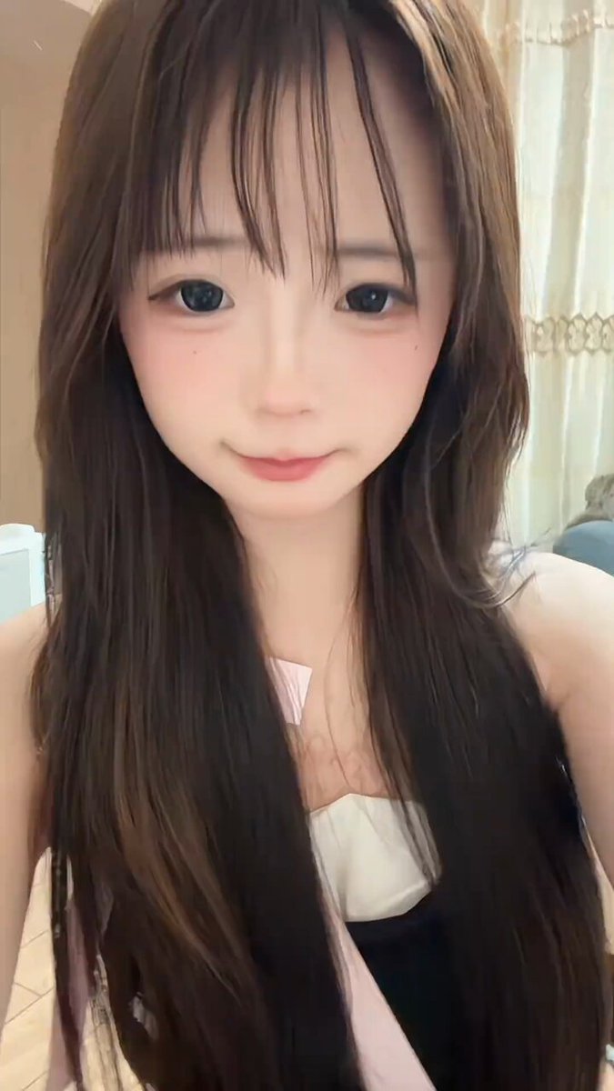 Cute girl with bangs in a pink low-cut tease — 123av.fun exclusive live self-pleasure show!